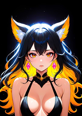 Anime Girl with Fox Ears