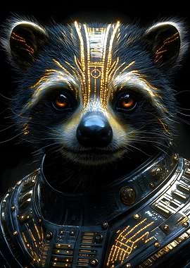 Cyberpunk Raccoon Animal