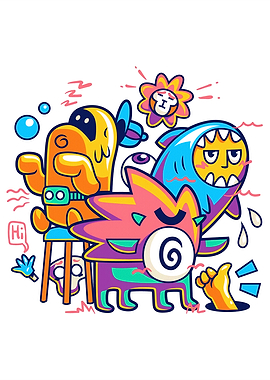 Colorful Cartoon Monsters