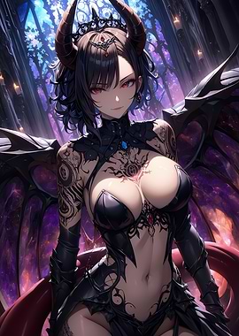 Demoness with Wings