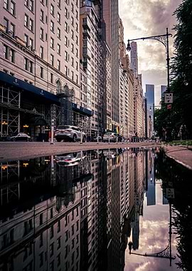 Cityscape Reflection New York City