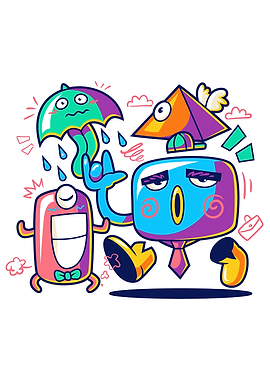 Colorful Cartoon Characters