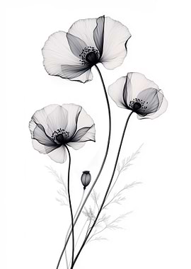 X-Ray Poppy Flowers