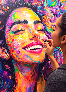 Colorful Portrait Painting