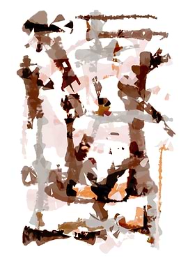 Abstract Retro Game mocha paint