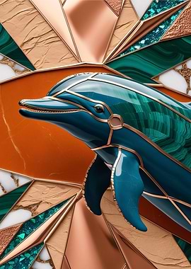 Emerald Dolphin Mosaic Luxe