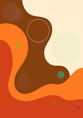 Abstract Orange and Brown Shapes