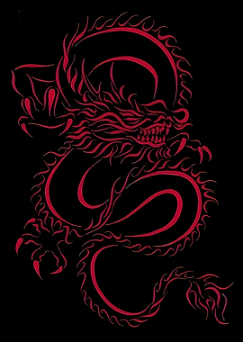Red Dragon Tattoo Design