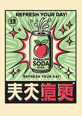 Sparkling Soda Retro Ad