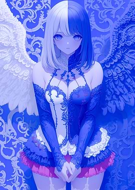 Angel & Demon Anime Girl