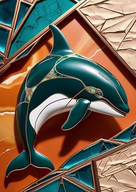 Blessed Emerald Orca Whale