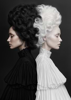 Black and White Ladies Portrait