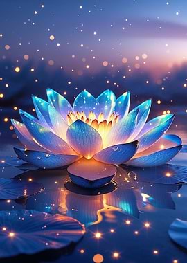 Glowing Lotus Flower