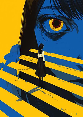 Girl Facing Giant Eye