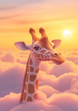 Giraffe in the Clouds