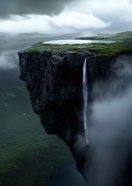 Floating Island Waterfall