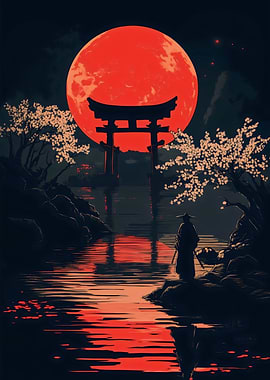 Samurai Under Red Moon