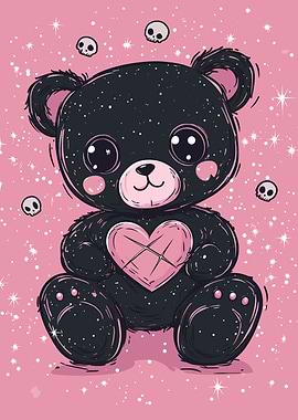 Black Bear with Heart