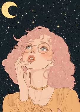 Girl Stargazing