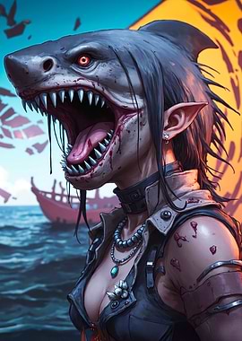 Shark-Headed Woman