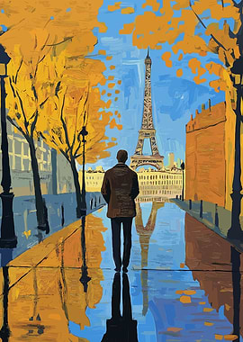Eiffel Tower Autumn Walk