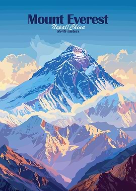 Mount Everest Illustration