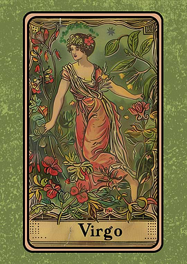 Virgo Tarot Card Wall Decor