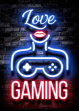 Love Gaming Neon Sign