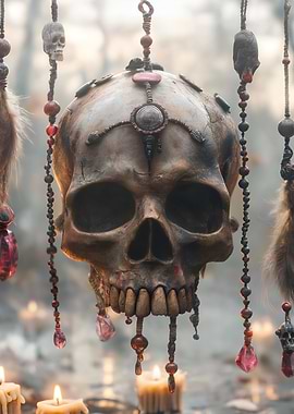 Ornate Skull Decor