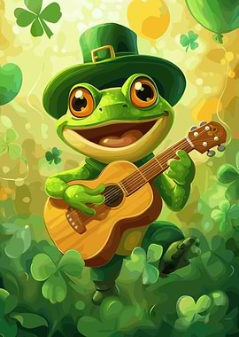 Leprechaun Frog Guitarist