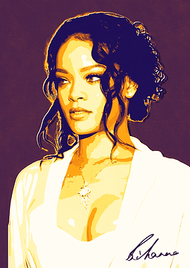Rihanna Pop Art Portrait