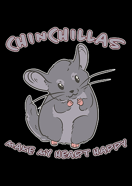 Chinchilla Heart Happy