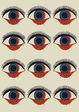 Repeating Evil Eyes Art