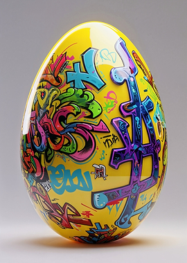 Graffiti Yellow Egg
