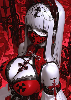 Red Cross Anime Girl