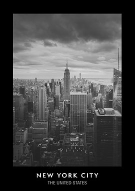 NYC Skyline Black & White