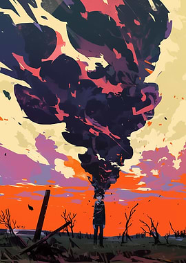 Dark Cloud Over Figure