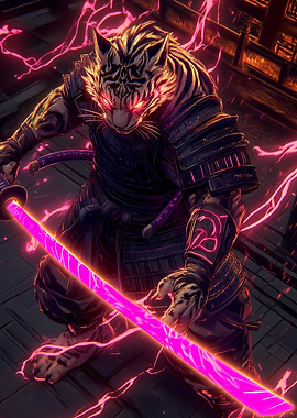 Tiger Samurai Warrior Animal