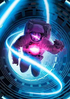 Astronaut in Space Tunnel