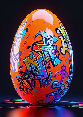 Graffiti Orange Egg