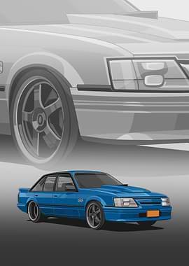 Blue Holden Commodore SS