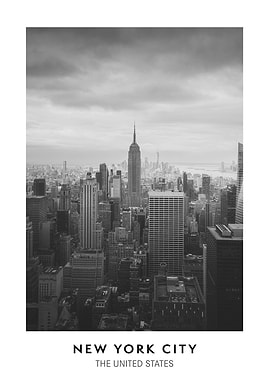 NYC Skyline Black & White