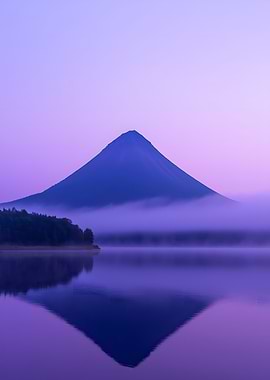 Misty Mountain Reflection