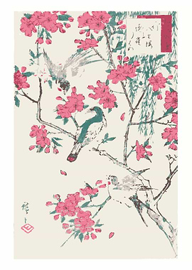 Cherry Blossom Birds