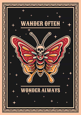 Skull Butterfly Wander