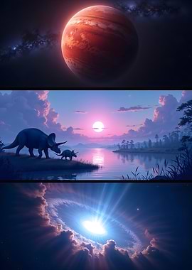 Space, Dinosaurs, and Nebula