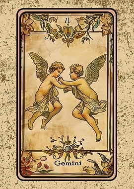 Gemini Tarot Card Wall Decor