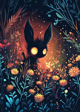 Dark Creature in Flowers