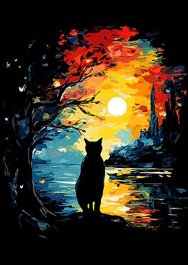 Black Cat Sunset