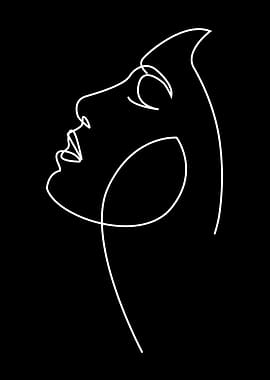 Line Art Woman Portrait